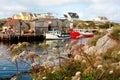 Boats Docked at Peggy Cove, Nova Scotia, Canada.