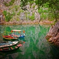 Boats docked in the water in Macedonia