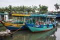 Boats docking at the jetty in Hoi An, Vietnam Royalty Free Stock Photo