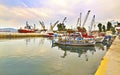 Boats at Eleusis port Greece Royalty Free Stock Photo