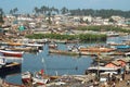Boats in Elmina harbour Royalty Free Stock Photo