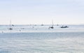 Boats in English Channel Royalty Free Stock Photo