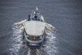 Boats in the escort fleet to ms sjÃÂ¸kurs Royalty Free Stock Photo