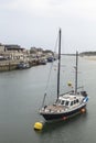 Boats in the estuary of San Vicente de la Barquera, Cantabria, S