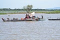 Boats an Fisherman Mekong River phnom Phen Cambodia