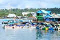 Boats in fishermen village in Manokwari Royalty Free Stock Photo