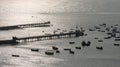 Fishing boats at pier in Chorrillos, Peru