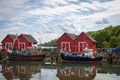 Boats are in the fishing port of Boltenhagen