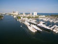 Boats floating in Fort Lauderdale bay Royalty Free Stock Photo