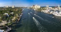 Boats floating in Fort Lauderdale bay Royalty Free Stock Photo