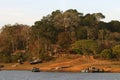 Boats on forest lake, Periyar Royalty Free Stock Photo