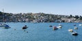 Boats on Fowey River Cornwall England UK Royalty Free Stock Photo