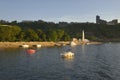 Boats in front of Point State Park, Pittsburgh, Pen