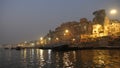 Boats on Ganges River, Varanasi , India Royalty Free Stock Photo