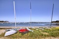 Boats on grass at Port-Navalo in France