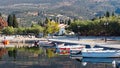 Boats in Greek Fishing Village Harbour Royalty Free Stock Photo