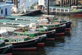 Boats in Hamburg harbor Royalty Free Stock Photo