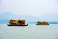 Boats on Hangzhou West Lake Royalty Free Stock Photo