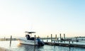 Boats in the harbor bay background LBI