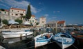 Boats in the harbor Bol Brac Island Croatia Royalty Free Stock Photo