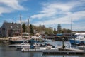 Boats in the Harbor at Kennebunkport, Maine Royalty Free Stock Photo