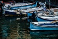 Boats in the harbor in Ligury