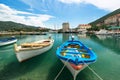 Boats in the harbor in Mali Ston in Croatia