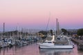 Boats in the harbor in Monterey Royalty Free Stock Photo