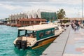 Boats at the harbor next to Ibrahim Nasir International Airport