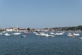 The boats in the harbor