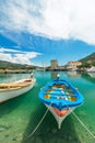 Boats in the harbor in the port town on the Adriatic Sea