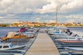 Boats in the harbor of the Swedish city of Karlskrona