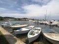 Boats in the harbor of the town Preko