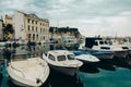 Boats in Harbour of Coastal Town Piran, Slovenia, Europe Royalty Free Stock Photo