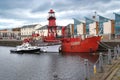 Boats in a harbour, Dundee, Scotland Royalty Free Stock Photo