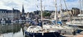 Boats standing in the harbour of Honfleur, Normany, France Royalty Free Stock Photo