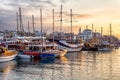 Boats in the harbour of Kyrenia Girne. Cyprus