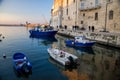 Boats in harbour of Monopoli town, Puglia Apulia, Southern Italy Royalty Free Stock Photo