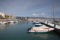 Boats in harbour Roquetas del Mar Costa de AlmerÃÂ­a in AndalucÃÂ­a Spain with boats in the harbour Royalty Free Stock Photo