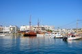 Boats in Hersonissos harbour, Crete.