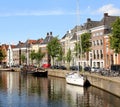 Boats and historic houses. Groningen