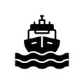 Black solid icon for Boats, marine and transport