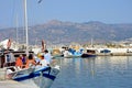 Boats in Ierapetra harbour, Crete. Royalty Free Stock Photo