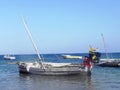 Boats at the Indian Ocean Mombasa Royalty Free Stock Photo