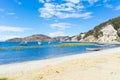 Boats on Island of the Sun, Titicaca Lake, Bolivia Royalty Free Stock Photo