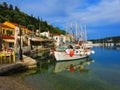 Boats on Ithaca Island Royalty Free Stock Photo