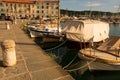 Boats at Izola Waterfront, Slovenia Royalty Free Stock Photo