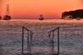 Boats in Kemer Moonlight Bay