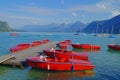 Boats on a lake