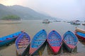 Boats on a lake in Asia